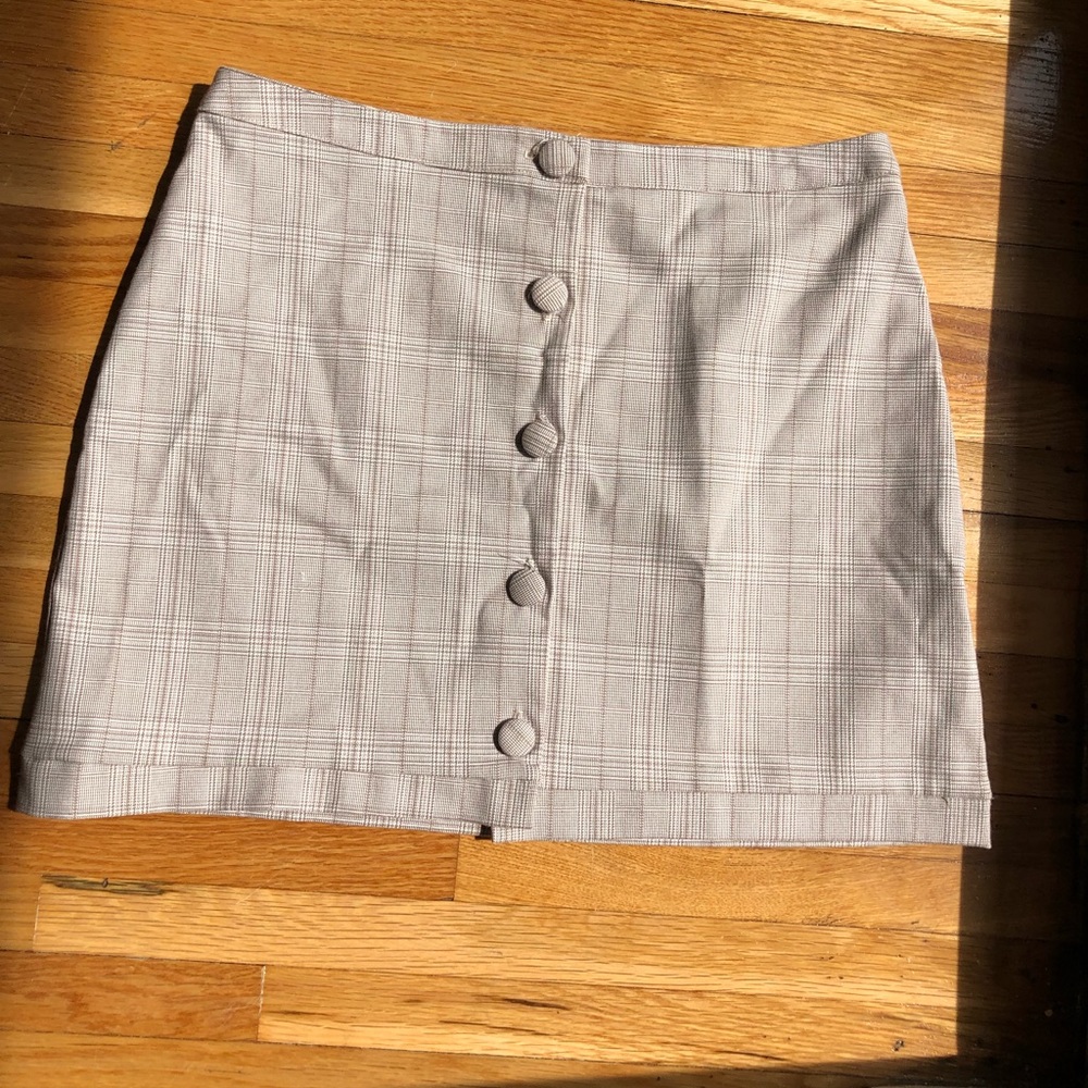 plaid mini skirt NWT